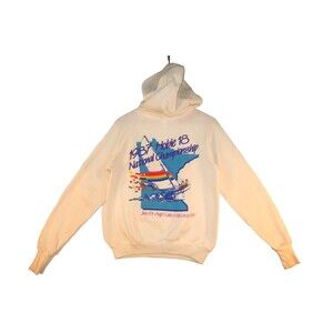 VTG Hobie Surfing Windsurfing Hoodie 1987 Healthknit Size M Lake Mille Lacs MN